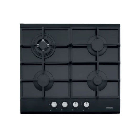 FRANKE Plaque de cuisson à gaz 4 feux en verre noir – FHNG 604 4G TC BK C