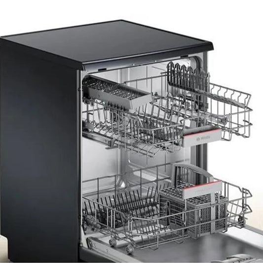 Bosch Lave‑vaisselle pose‑libre 60 cm 13 couverts – acier brossé noir anti‑traces – SMS4IKC60T