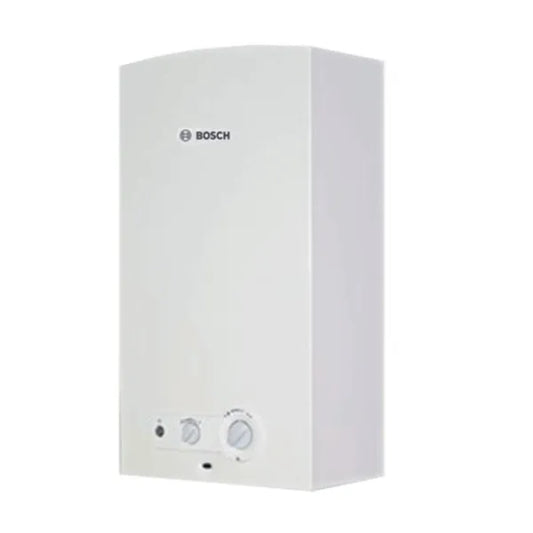 Bosch Chauffe-Eau à Gaz 6 L – Allumage électronique, pose verticale, montage mural compact – CBE16