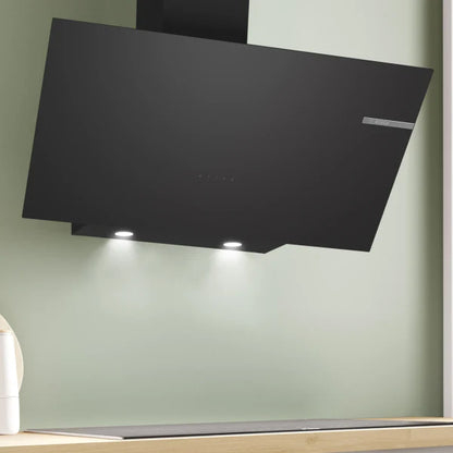 Hotte Bosch Décorative – Hotte murale 90 cm en verre noir, 700 m³/h, TouchControl – DWK96PJ60T