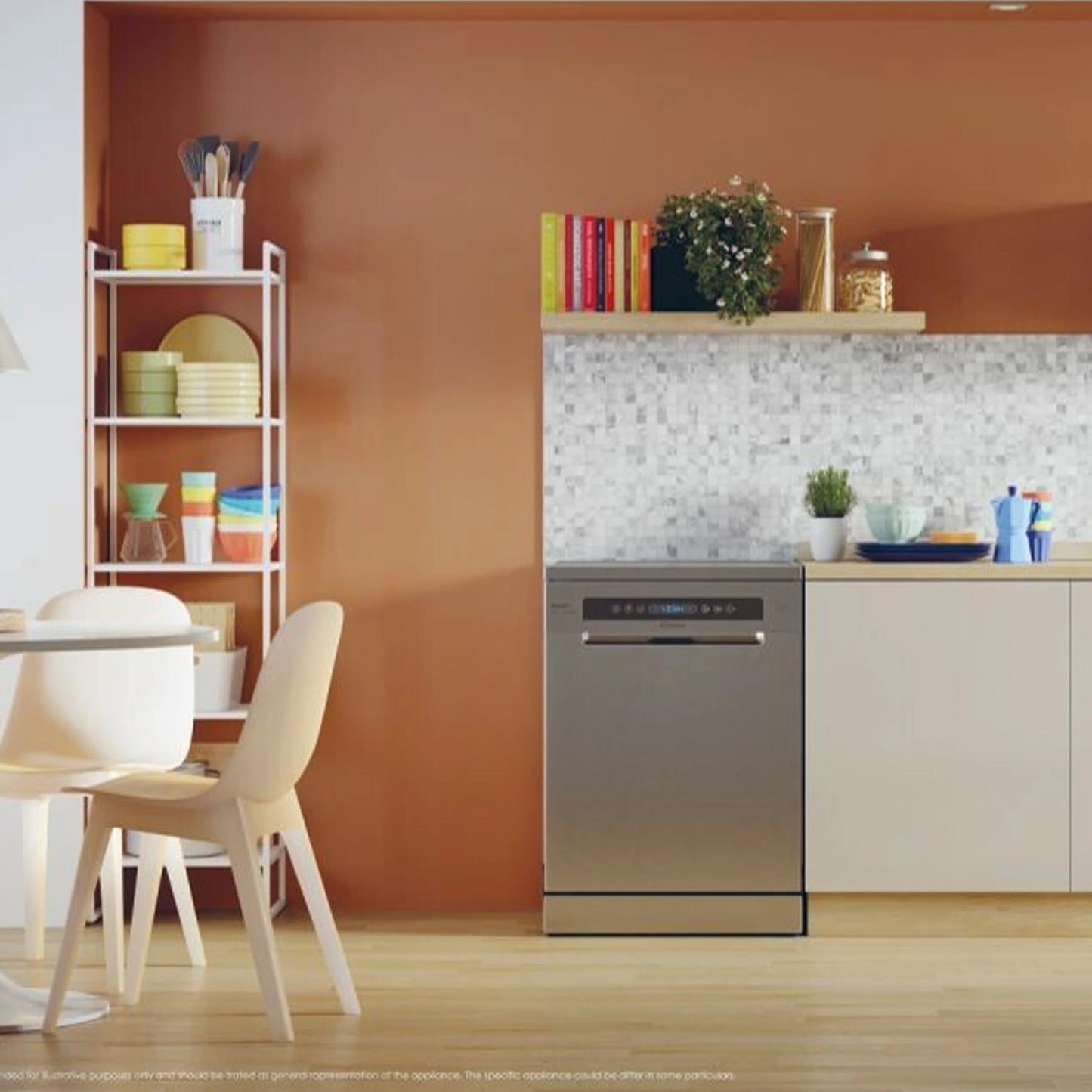 Candy Lave‑vaisselle Pose Libre 14 couverts – Séchage Condensation, Wi‑Fi/Bluetooth, Ouverture Automatique – CF 4C6F0X