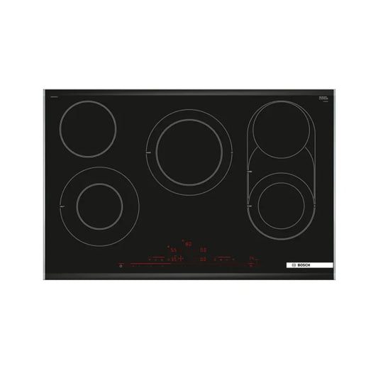 Bosch Plaque Vitro‑céramique 5 Zones 80 cm – Touch Control, CombiZone & Home Connect – PKM875DV1D
