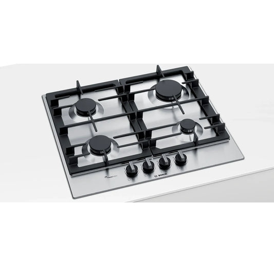 Bosch Table gaz 60 cm Acier inox – 4 foyers – PCP6A5B90