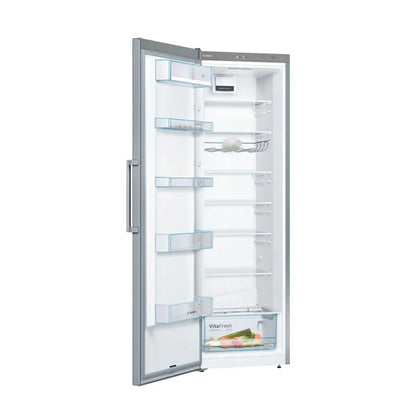 Bosch Réfrigérateur Pose‑Libre Série 4 – 346 L, Inox, LED, VitaFresh, Super Cooling – KSV36VL30U