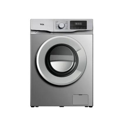 TCL Lave-linge à chargement frontal – 8 kg, Inverter, Écran digital, Gris – P608FLG