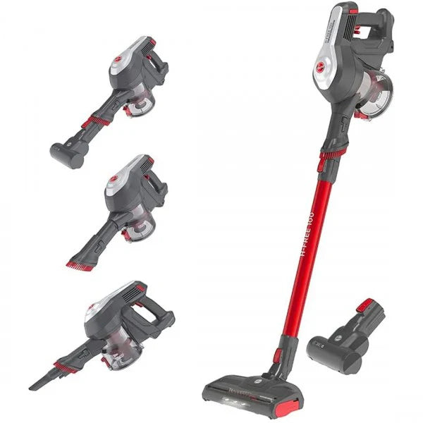 Hoover Aspirateur balai sans fil H-FREE 100 – 22 V Li-Ion, 40 min d’autonomie, bac 0,9 L, LED, position Park&Go, brosse mini-turbo animaux – HF122GPT 011