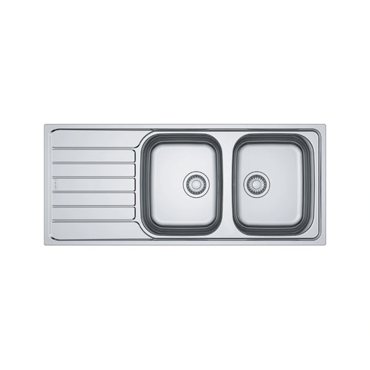 FRANKE Évier Inox, 2 Bacs avec Égouttoir, LHD - SKX 621-116/50