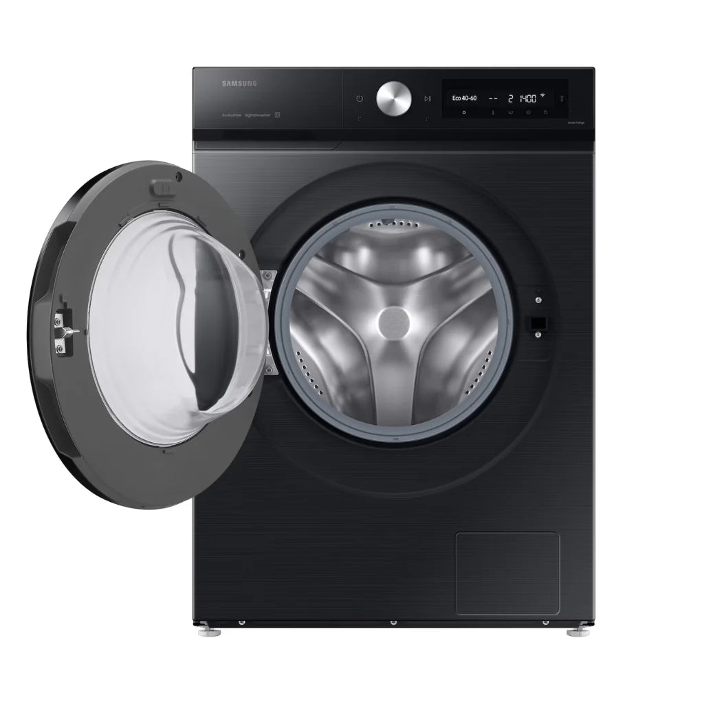 Samsung Lave-linge hublot 9 kg – AI ecobubble, AI Wash, 1400 tr/min, SmartThings, Noir – WW90DB7U94GB