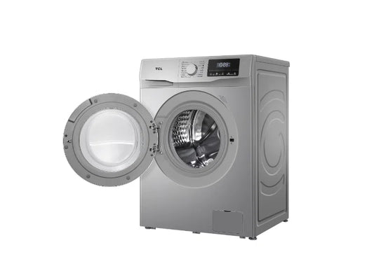 TCL Lave-linge à chargement frontal – 7 kg, Inverter, Écran digital, Gris – P607FLG