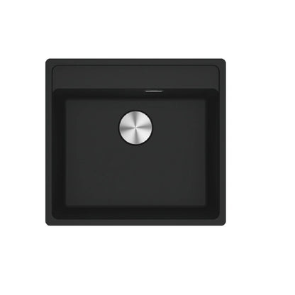 FRANKE Évier Fragranite MRG 610-52 – 1 Bac, Noir Mat, 3 Trous