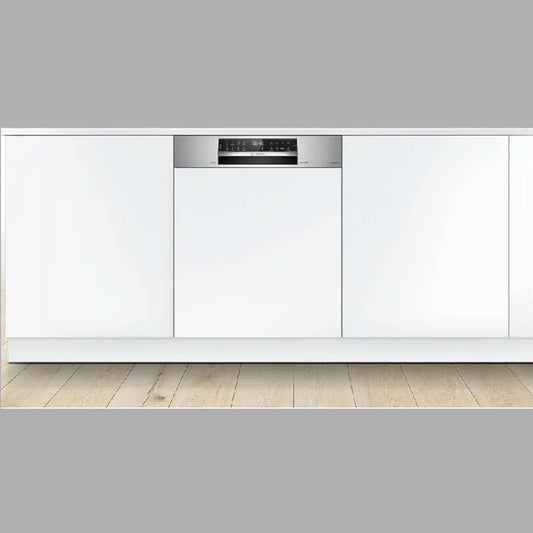 Bosch Lave-vaisselle encastrable 60 cm acier brossé – 13 couverts, Home Connect Wi-Fi, 46 dB, 8 programmes, RackMatic – SMI6EKS81T