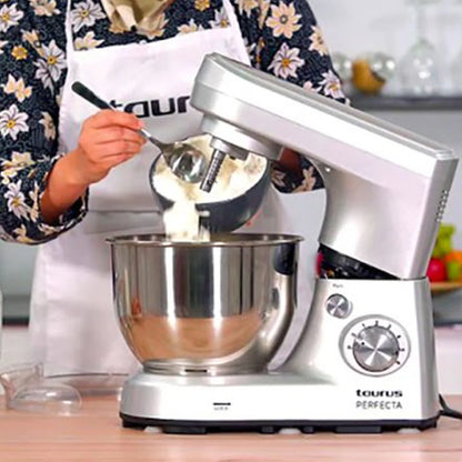 Taurus Robot Pétrin – Bol inox 5 L, 1200 W, 6 vitesses + Turbo