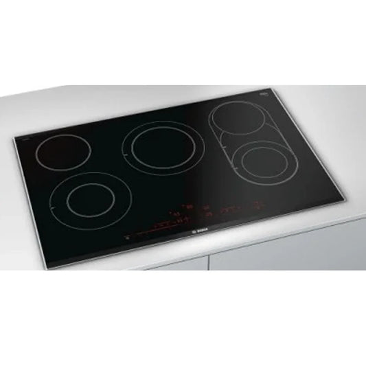 Bosch Plaque Vitro‑céramique 5 Zones 80 cm – Touch Control, CombiZone & Home Connect – PKM875DV1D