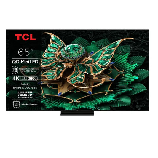 TCL TV QD-Mini LED 65″ 4K – 2600 nits, 144 Hz, Google TV, HDMI 2.1, Audio Bang & Olufsen – 65C7K