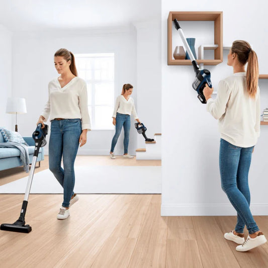 Bosch Aspirateur balai sans fil – 18 V, 30 min d’autonomie, batterie interchangeable, 2 niveaux, 2,4 kg – BCS611P4A