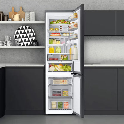 Samsung Réfrigérateur Combiné – 340 L, Froid Ventilé All‑Around, Digital Inverter, Power Cool/Freeze – RB34C673EB1/MA