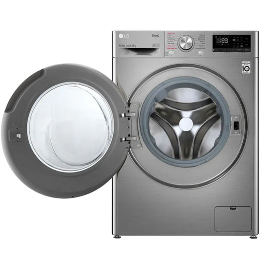 LG Machine à laver frontale 8 kg – AI DD™, Steam™, Wi-Fi ThinQ™ – F2V5PYP2T