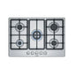 Bosch Plaque de cuisson gaz 75 cm - 5 brûleurs, grilles en fonte, auto-allumage -
PGQ7B5K90