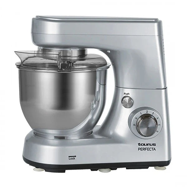 Taurus Robot Pétrin – Bol inox 5 L, 1200 W, 6 vitesses + Turbo