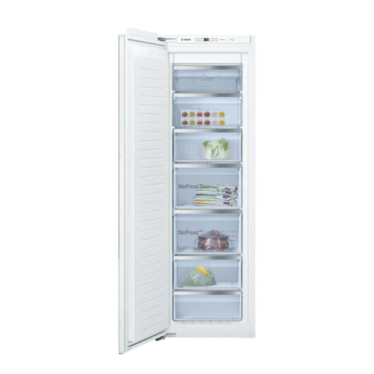 Bosch Congélateur encastrable Série 6 – 177 cm x 56 cm, NoFrost, Inverter, 235 L – GIN81AEF0U