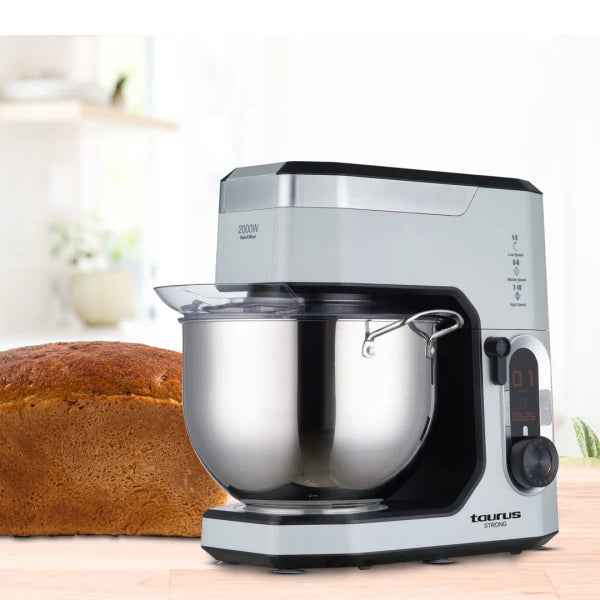 Taurus Pétrin Strong – Robot pâtissier 10 L, 2000 W, écran LED & minuterie