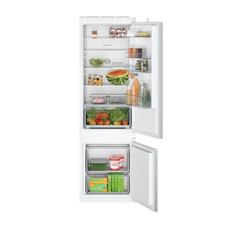 Bosch Combiné encastrable congélateur en bas – 270 L (200 L réfrigérateur + 70 L congélateur) – charnière coulissante – KIV87NS306