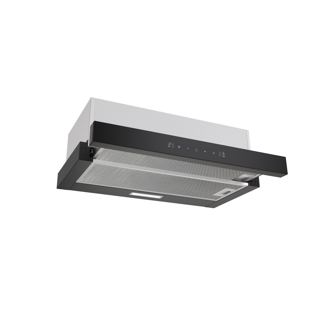 SCHNEIDER Hotte Télescopique 60 cm Noir avec Panneau Verre – TH0160BL-SCH