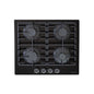 SCHNEIDER Plaque de cuisson à gaz encastrable 4 feux en fonte noir - 64GBLGMIRAN