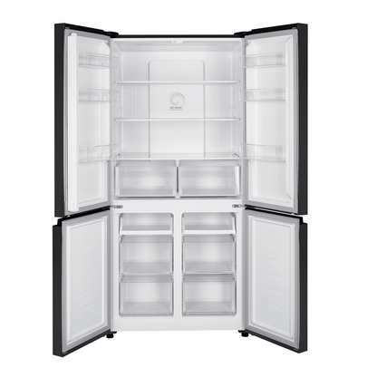 SCHNEIDER Réfrigérateur 4 Portes (French Door) 337 L Net Gris Noir – SCH-FF4-48